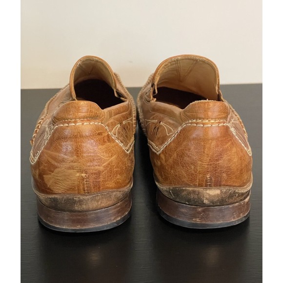 VTG Galizio Torresi Stitched Leather Loafers Men’s EU 43/US 10 Made In Italy - Picture 5 of 14